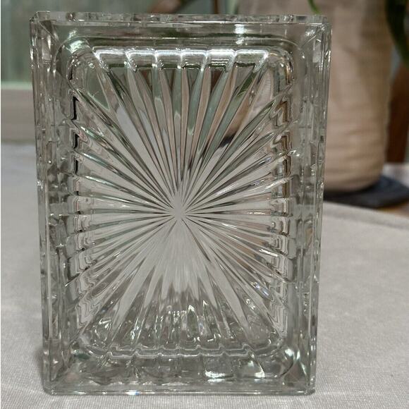 Vintage Luminarc Glass Holiday Candy Trinket Box with Snowflakes Lid - Picture 7 of 13